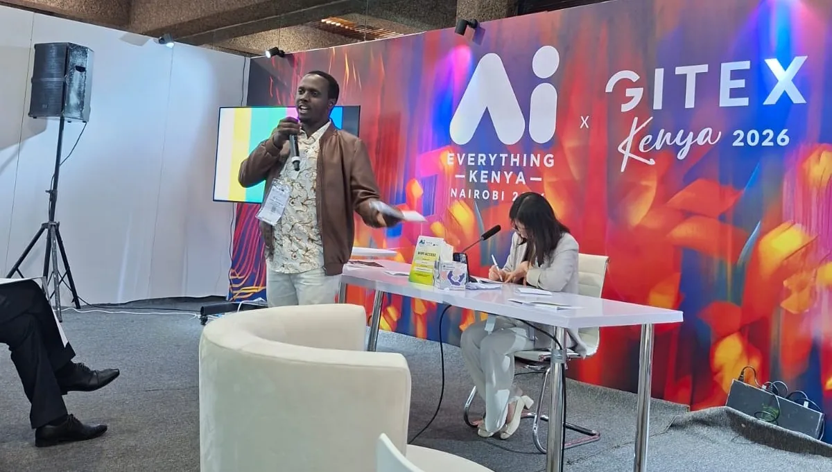 Pharaoh Chirchir presenting at AI Everything Kenya x GITEX Kenya