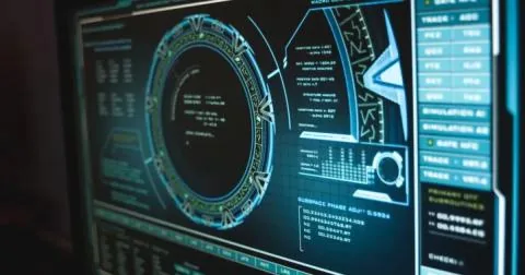 Cybersecurity and data protection interface representing the ICRC symposium theme